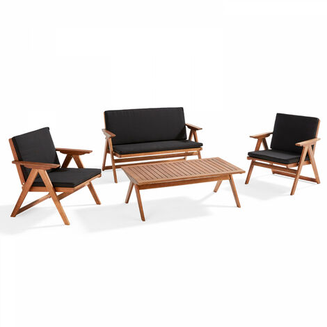 Salon de jardin pliant 4 places en bois (1/5)