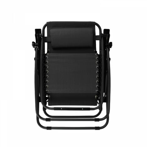 Fauteuil de jardin pliant relax noir