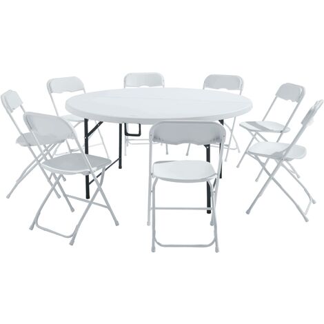Ensemble table pliante et 8 chaises (1/5)
