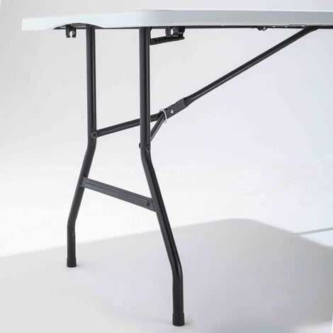 Nappe noire élastique de 162cm drapée pour table pliante