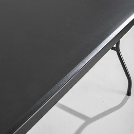Table de réception noire avec pieds pliants