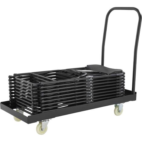 50 chaises pliantes noireset Chariot de transport (1/5)