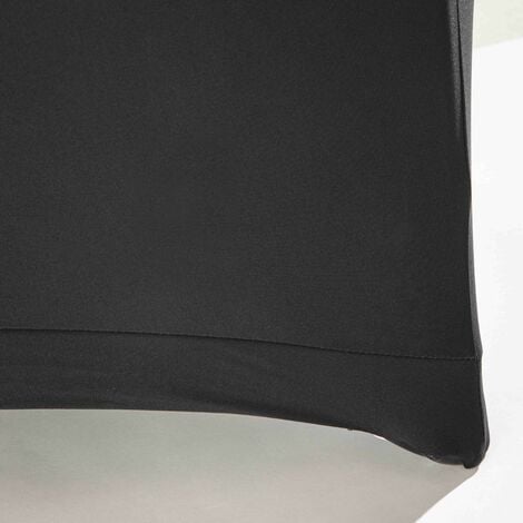 Nappe noire élastique de 162cm drapée pour table pliante