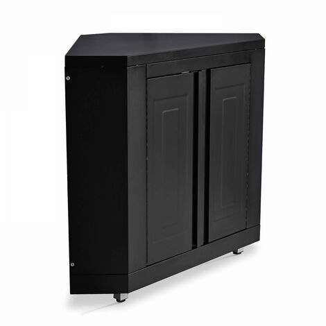 Oviala – Meuble d'angle en acier traité anticorrosion pour cuisine extérieure – Armoire 2 portes – Rangement 109 cm x 60 cm x 96 cm (1/5)
