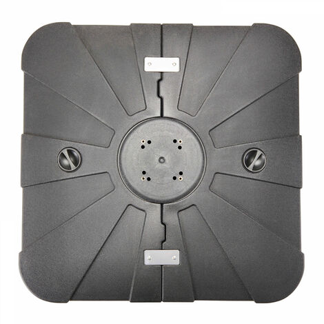 Oviala Dalle Lestée Parasol 14 Kg – Base Stable En Béton PEHD, Poignée Acier Inox, Anti-UV – Parfait Pour Vent Fort & Jardin