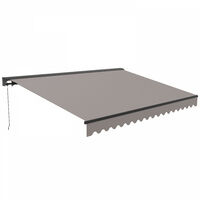 Oviala – Store banne semi-intégral 2,5x2m – Structure aluminium anti-corrosion – Toile polyester 280g/m² – Inclinaison 14° à 50°