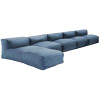 Salon de jardin modulable 5 places bleu pacific - Mixi