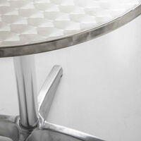 Table de jardin ronde en aluminium - Gris