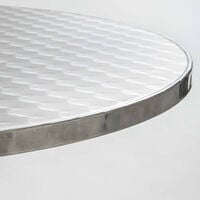 Table de jardin ronde en aluminium - Gris
