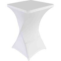 Housse de mange-debout carré blanche 70x70x80 cm