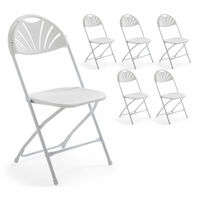 Chaise pliante x 6 blanche