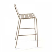 Palavas - Chaise haute en métal taupe - Taupe