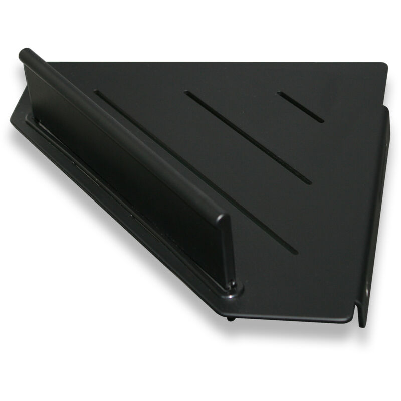 Mensola doccia DA809 in acciaio inox con spatola per doccia - colore  cromato e nero opaco selezionabile