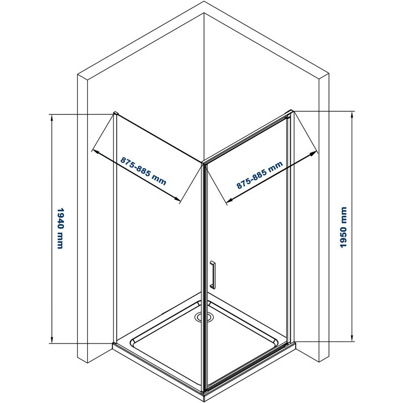 Ricambio - Box doccia BERNSTEIN EX416S - spessore vetro 6 mm Guarnizione  doccia Guarnizione magnetica (Singola)