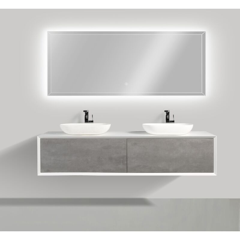 Lavandino bagno piccolo da parete in ceramica sanitaria KW198 - 42 x 28 x  15 cm - bianco lucido Senza piletta Pop-up