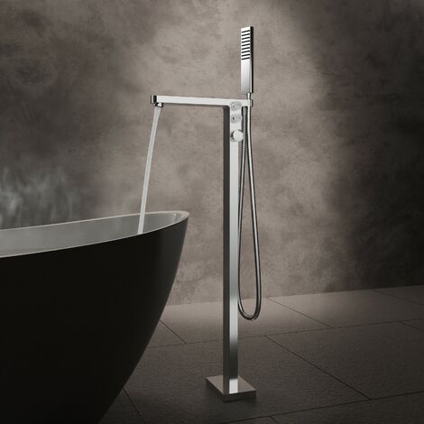 Mophorn Rubinetto Per Vasca Da Bagno Indipendente, Miscelatore Per Vasca Da Pavimento Miscelatore Per Doccia Due Modalita Di Acqua Beccuccio Girevole A 360 Per Bagno Doccia Bagno 85594289