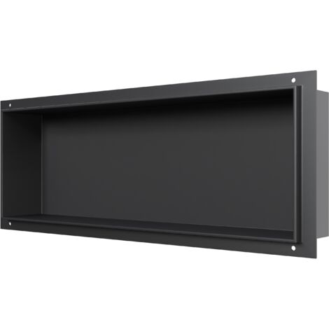 BERNSTEIN - Nicchia per doccia senza bordo nera 20x60x10cm mensola incassata in acciaio inox - BS206010	Nero