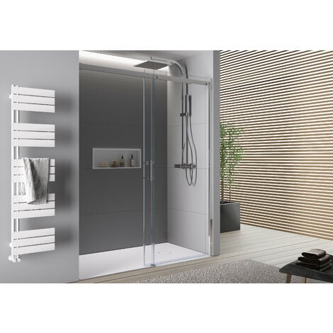 Porta doccia nicchia scorrevole DX806A FLEX - vetro temperato 6mm - larghezza selezionabile	100cm