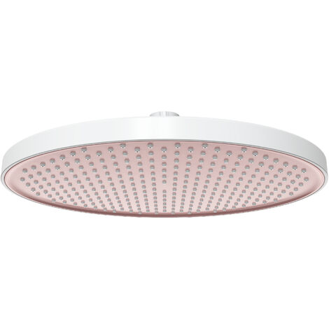 BERNSTEIN - Soffione doccia Rettangolare in ABS con effetto pioggia e getti anticalcare - Ø25,4cm - D2201R - Bianco / Rosa opaco	Bianco/rosa opaco