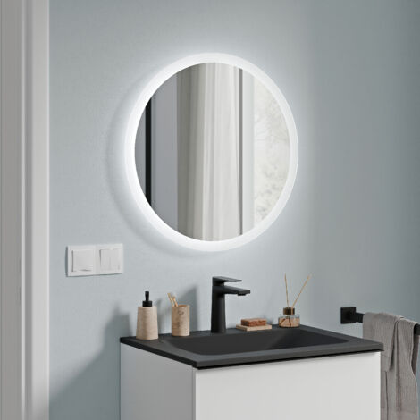 Specchio bagno rotondo 120 cm con luce led bianca 6000k e antiappannamento | Leroy Merlin