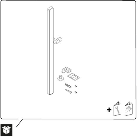 DURAVIT - Asta Doccia Universale Da 90 Cm A Parete, Altezza Regolabile, Senza Rubinetto O Oro Lucido 98653518