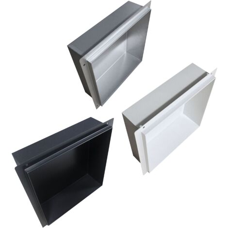 Nicchia da parete BS303010 senza cornice - 30 x 30 x 10 cm - colore selezionabile	nero