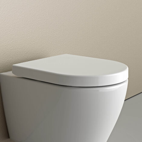 Sedile WC Sospeso Di Ricambio – Nero Lucido, Soft Close, Adatto Per Bernstein CH1088, NT2019, CT1099 E Altri - 3