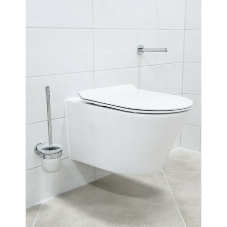 WC sospeso 1088R senza brida - sedile in duroplast e chiusura con sistema  soft-close Standard