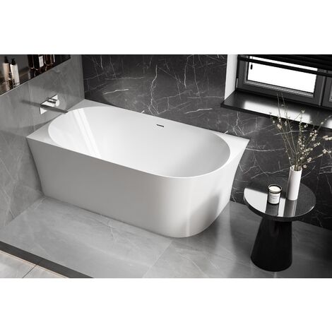 Vasca Da Bagno Freestanding NOVA SLIM LINE | Bianco Lucido | 170x78cm | Installazione A Destra | Senza Rubinetteria - Foto 9