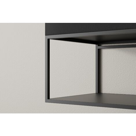 Cornice A Cassetta 60x60 Cm Nero Opaco - Per Quadri Su Telaio In MDF - Foto 9