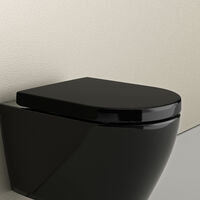 BERNSTEIN - Sedile WC, per vaso WC con cerniere in acciaio (distanza da 10,5 a 22,5cm) - 46,4x35,9cm - U1002