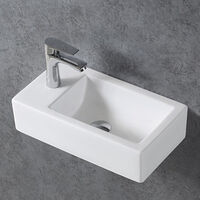 Lavandino bagno piccolo da parete in ceramica sanitaria KW198 - 42