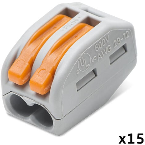 Pot de 50 bornes de connexion automatique S222 2,3 et 5 entrées - WAGO