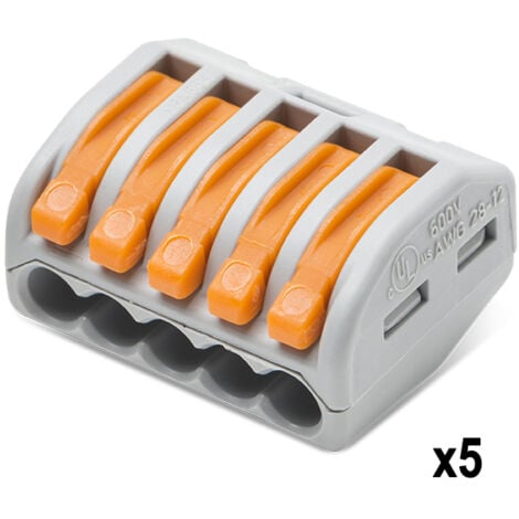 Panaché de 30 Bornes de connexion automatique 2, 3 et 5 entrées Blibox S222 WAGO - WAGO