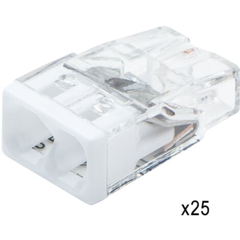 Flacon de 100 mini bornes de connexion automatique 2, 3, 5 et 8 fils S2273 - WAGO