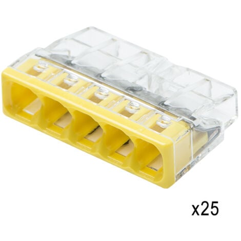 Flacon de 100 mini bornes de connexion automatique 2, 3, 5 et 8 fils S2273 - WAGO