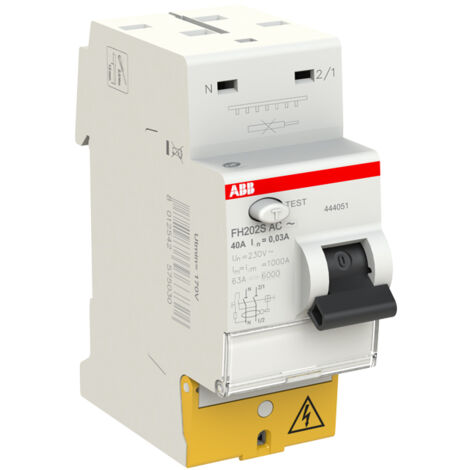 ABB – Interrupteur différentiel 40A – Type AC à vis – Calibre 30mA – Compatible avec gamme automatique – Bloc différentiel