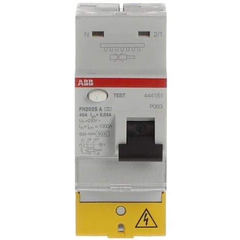 Interrupteur différentiel raccordement Rapide 40A 30mA Type A - ABB