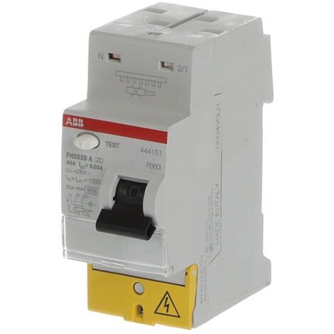 Interrupteur différentiel raccordement Rapide 40A 30mA Type A - ABB