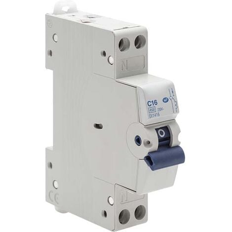 Interrupteur différentiel magnétothermique Hager 1P+N 30MA 16A ADC816H