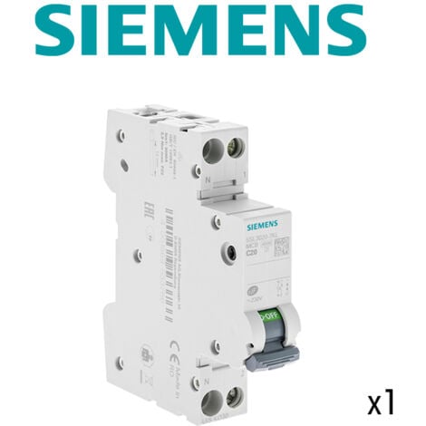 Disjoncteur 20A Ph+N courbe C 4.5kA 230V - SIEMENS