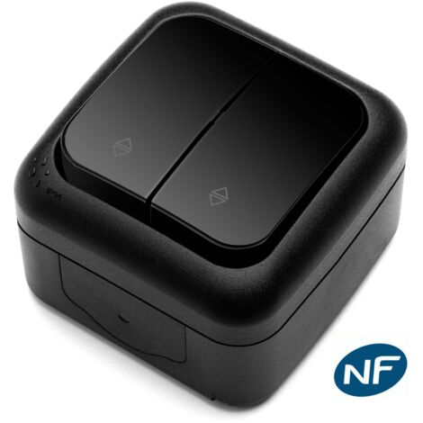 Double va et vient étanche IP54 - Viko by Panasonic - Noir - NF