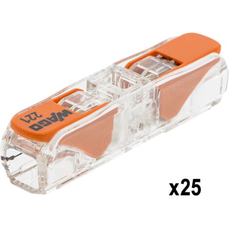 Sachet de 25 bornes 2 entrées en ligne S221 - WAGO
