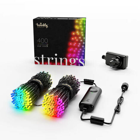 Guirlande lumineuse de Noël 32 mètres 400 LED RGB – Alimentation CA 220-240V – IP44 pour intérieur et extérieur – Contrôle via Wi-Fi et Bluetooth – Twinkly