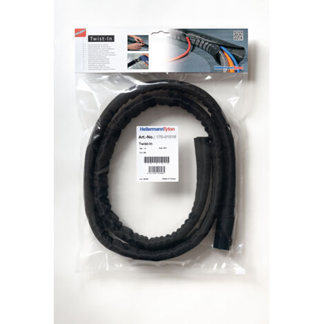 Gaine Tressée Réutilisable Avec Scratch - Noir - Diamètre 25 à 32 Mm - Par Mètre