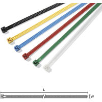 Lot de 25 colliers blanc de serrage ré-ouvrables 195x4,7mm PA66 -HellermannTyton