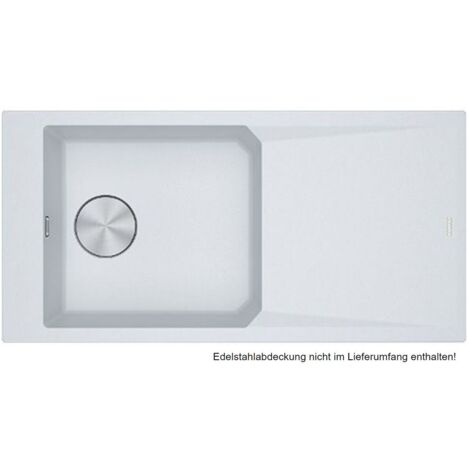 Franke Spüle FXG 611-100 1000x500mm - Siebkorb als Druckknopfventil, mit Abtropffläche, reversibel, Fragranit, Glacier