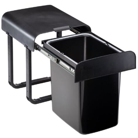 Victory Einbau-Abfallsammler 16 Liter schwarz mit Vollauszug ab 300 mm Schrank