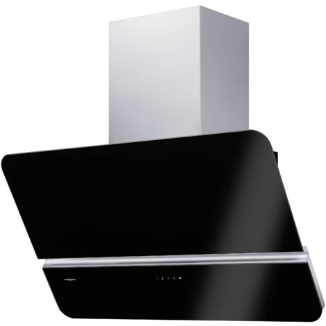 ORANIER Kopffrei-Wandhaube Signa 75 S - Schwarzer Glasschirm aus Sicherheitsglas, 75 cm breit, EEK: B