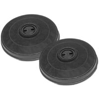 Sparset 2x Ersatzkohlefilter für Mastercook Dunstabzugshauben - passend für Mastercook 106, 706 bis 905, 725, H-20 - rund ca. 235 mm x 25 mm, Aktivkohlefilter / Geruchsfilter